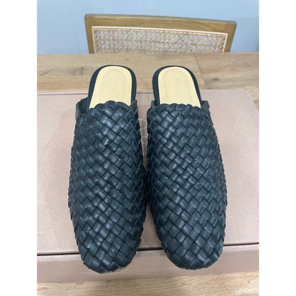 Nisolo Women's Go To Woven Heeled Slip-On Black Leather Size 6 NIB Comfy Mules - Picture 14 of 14